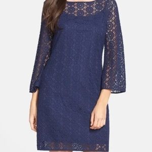 NWT LILLY PULITZER TOPANGA DRESS TRUE NAVY BREAKERS LACE